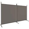vidaXL Divisorio a 2 Pannelli Antracite 348x180 cm Tessuto