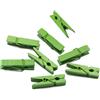 VORCOOL 100 pezzi Mini mollette in legno naturale, mollette da bucato, per fai-da-te, artigianato, decorazione, Legno, verde, 2,5 x 0,3 cm.