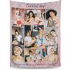 Yihariye Coperta Personalizzata con Foto e Testo, Plaid Personalizzato, Coperta Divano, Coperta Pile, Idea Regalo per Anniversario/Compleanno/Natale, Regali Personalizzati (9 foto)