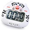 HERCHR Simpatico cartone animato Animal Timer digitali, timer per il conto alla rovescia Timer per bambini Display LCD Timer da cucina magnetico con interruttori ON/OFF per la cucina(Tigre)