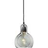 WJFMZS Lampadario industriale Concise E27 Lampada a sospensione a soffitto Bottiglia di profumo Forma di zucca Lampada a lanterna in vetro Illuminazione spaziale Ambra trasparente fumosa per camera da