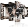 B&D XXL - Quadro in Vetro Acrilico da Esterno Mappamondo 200x100 cm 5 Pezzi Quadri Moderni Soggiorno Grandi - Pannelli Decorativi per Pareti Decorazione da Parete - Terra Industriale k-C-0012-k-p
