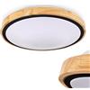 hofstein Plafoniera LED Corinto, lampada da soffitto in metallo/legno/plastica in natura/nero/bianco, (Ø 44 cm), 2300 lumen, 3000 K, 1 x LED 24 Watt