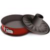 Guardini, Linea Rossana, Tortiera apribile 2 Fondi 28cm, Fondo Salvagoccia, Acciaio con Rivestimento Antiaderente, Colore Rosso/Grigio
