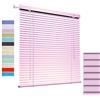 Generic Tende Veneziana in Alluminio su Misura, Veneziane da Interno/Esterno Senza Fori per Finestre, 25mm Lamelle Privacy Orizzontali Oscurante Persiane per Ufficio(Pink)