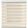 PARAMAISON Tenda a Rullo con Cassonetto per Interni Giorno e Notte, Struttura in Alluminio, Catenella, Tenda Doppia Posizione e Luminosità Variabile | 200x300 Beige/Bianco