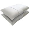 L'ANTICO ARCOLAIO - Coppia Cuscini Memory Foam Antiacaro Anallergico (40x70cm) Cuscini Letto Matrimoniale per Dormire, Guanciale Letto Indeformabile Made in Italy (2, Fodera Bianca, Altezza 13)