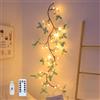 Nexoria Catena luminosa Willow Vine, 1,6 m, 36 LED, catena luminosa primaverile, farfalla, rami, luci da parete con telecomando, rami di salice artificiali, decorazione primaverile, albero luminoso per camera