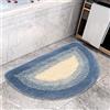 FCS Bathroom Tappetino da Bagno Tappeto per Bagno Mezzaluna Antisdrucciolevole Assorbente Super Assorbente in Microfibra Soft Shag Super, Lavabile in Lavatrice (Color : Blue, Size : 50x80cm)