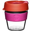 KeepCup Tazza da caffè originale in plastica trasparente, riutilizzabile, coperchio a prova di spruzzi, senza BPA, grado barista, piccola, 227 ml, colore: rosa
