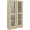 vidaXL Armadietto Vetrina Rovere Sonoma 82,5x30,5x150 cm Multistrato