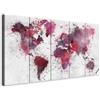 murando - Quadro Mappamondo 200x80 cm 5 Pezzi Stampa su tela XXL Immagini Moderni Murale Fotografia Grafica Decorazione da parete Quadri Componibili colorato Calcestruzzo