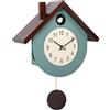 KESOTO Orologio a Cucù con Uccellino che Esce, Orologio da Parete in Legno con Movimento al Quarzo Avanzato, Volume e La Frequenza del Suono Sono Completamente Regolabili, Blu