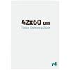 yd. Your Decoration - Cornice 42x60 cm - Bianco Lucente - Cornice Decorativa Parete in Plastica con Vetro in acryl - Antiriflesso - 42x60 Cornice - Evry