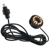 mophrati Anello luminoso a LED sommergibile per fontana, laghetto, giardino, acquario, luci a LED circolari con foro per fontana subacquea, Luce bianca calda