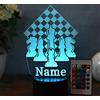 Optechvisual Lampada a scacchi a LED personalizzabile, regalo per i giocatori di scacchi e gli appassionati di scacchi, luce notturna e decorazione per bambini e adulti, decorazione divertente per