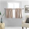 DONREN, 2 Pannelli, Tende a Strati da 76,2 cm di Lunghezza - Tende Oscuranti Termoisolanti con Piccola Valance per Bagno con Tasca per Asta (Taupe Caldo, 76,2 cm di Larghezza per 76,2 cm di Lunghezza)