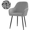 SDNAM Velluto Coprisedie con Schienale 1/2/4/6 Pezzi Copripoltrona Elasticizzato Ufficio Coprisedia con Braccioli Fodera per Sedia Poltroncina Sala Pranzo Bianco Velluto Cucina Copertura Sedie ( Color : 2#