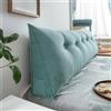 WNRLL Cuscino di Supporto per Testiera del Letto,Cuscino per Schiena per Divano Lettura, Schienale Velluto Rimovibile Triangolare Cuscino Tatami,14,60x50x20cm/24x20x8in