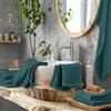 IlGruppone Set Asciugamani Da Bagno Nido D'ape In Puro Cotone Asciugamano Super Assorbenti Asciugatura Extra Rapida Morbidi Telo Doccia Salvietta Viso Salviette Ospite Lavette Nido Ape - Petrolio - 5 Pezzi