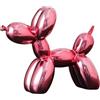 YOYUMI Scultura Cane Palloncino Statue - Decorazione in Resina con Superficie Brillante, Decorare il Soggiorno Camera da Letto Vetrina e Ufficio, Rosa 18 * 20 * 9cm