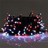 Partenopea serie stringa catena luminosa di luci 500 LED per albero di Natale da Esterno natalizie ed Interno controller con 8 giochi di luce e Memoria cavo verde (Rosso + Bianco freddo, 25mt)