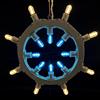 Generico Luminaria Salentina d'Arredo Ruota Cerchio Rotonda, Lampadine Decorative Led Colorate da Parete, Luci Insegna Esterno Interno Lampada, Decorazioni Arredo Interno Esterno, 100% Made in Italy (Celeste)