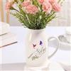 Jeweidea Vaso in Ceramica Personalizzato con Nome Inciso, Regalo per Mamma, Regalo per Nonna, Regalo per Festa della Mamma, Vaso Bianco Tavola da Pranzo, Soggiorno, Decorazione Casa (Stile 3)