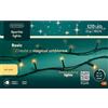Lumineo Sparkle Lights, Catena Luminosa 120 LED Oro Soft, Cavo Verde 12m, Timer 8h On/16h Off, Uso Interno ed Esterno