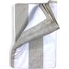 Tex family Telo Mare Jacquard "Forte dei Marmi" Righe Beige Tortora 90×165 cm - Asciugamano Spiaggia in Spugna Cotone, Elegante