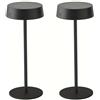 K2 STORE Set di 2 Lampada da Tavolo Solare Touch Senza Fili IP67 per Esterni e Interni, Ricarica Solare e USB-C, Lampada Portatile Impermeabile per Giardino, Terrazza, Scrivania