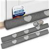 Beautissu 2x Paraspifferi Imbottito per Porta e finestra Tuuli HR L120xP8xA8 cm in Poliestere - paraspiffero Universale porte e finestre - paravento sottoporta Isolante - Contro Il Freddo - antrazite