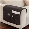 AWAV Divano Letto Organizer,Tasca Portaoggetti Da Letto,Feltro Da Comodino Organizzatore Tasca,Borsa Feltro Comodino Organizer per bracciolo con 6 tasche Per Contiene Libri,Telefono,Telecomando (Nero)