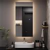 Vicco Specchio bagno Miral, Vetro, 100 x 50 cm con retroilluminazione, per montaggio a parete con illuminazione LED integrata