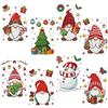 CRASPIRE 8 Foglio 8 Stili Adesivi per Finestra di Natale Grande Finestra di Babbo Natale Si Aggrappa Alberi di Natale Decorazioni da Parete Decalcomanie Display per Camera da Letto Soggiorno Negozio