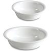 COSE DA CASA Set 2 Catino Piccolo Bacinella Rotonda in Plastica Bianca 26+32cm Bucato a Mano Secchio Recipiente Ammollo per Capi Delicati e Pulizie Domestiche Made in Italy Multiuso Resistente e Salvaspazio