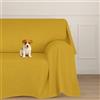 Farè - Telo Salva Divano - Copridivano IMPERMEABILE in tessuto arredo Antimacchia ideale per cani, gatti e bambini - Made in Italy | 350 x 270 cm | ARMOR oro