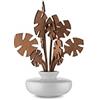 Alessi The Five Season MW64 3S W - Diffusore a Foglie per Ambiente in Porcellana, Foglie in Legno di Mogano, Bianco
