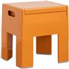 Generic Sgabello multifunzionale in plastica con contenitore, carico massimo 150 kg, design compatto per soggiorno e camera da letto, 36 x 30 x 40 cm
