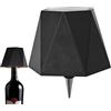 Generic Lampada per bottiglia di vino - Luci per bottiglia di vino, lampada da tavolo senza fili | Lampada a LED ricaricabile senza fili per bottiglia di vetro, luce notturna da tavolo con oscuramento a 3 col