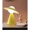 TEKHOME Lampada da Tavolo E27 D13 - Design Moderno con Paralume Inclinato, Lampada da Comodino in Metallo, per Camera da Letto, Soggiorno, Studio (Lampadina non Inclusa) (GIALLO)