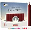 BRUBAKER 100 Confezione Confezione 100 Candele Albero Cera | Candele di Natale Piramide Candele Albero di Natale Candele - Rosso Scuro