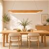 ZMH lampada a sospensione LED lampada a sospensione legno - tavolo da pranzo lampada a sospensione design moderno sala da pranzo lampada 90CM dimmerabile con telecomando lampada a sospensione