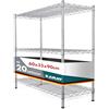 KARAT Scaffale in metallo - Mobile portaoggetti con 5 ripiani, ripiani regolabili in altezza e gambe di livellamento (Everest Chrome - 60 x 35 x 90 cm)