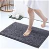 IlGruppone Tappeto da Bagno Microfibra Super Soffice Lavabile in Lavatrice Antiscivolo Assorbente Lavaggio Rapido Super Morbido Bagno Doccia Camera Letto - Stone - 50x80 cm