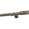 Sento Kit Bastone per Tende in metallo 25mm Ottone Antico Montaggio a Muro 140 cm (1x140cm) ILUSION