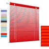 Generic Tende Veneziana in Alluminio su Misura, Veneziane da Interno/Esterno Senza Fori per Finestre, 25mm Lamelle Privacy Orizzontali Oscurante Persiane per Ufficio(Red)