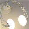 YOXANG Luce a muro Moderno Creativo LED Lampada da parete Ferro Cuffia Lampada a muro per Camera da Letto Bicchiere Illuminazione Lampada da comodino 2×G4 Lampadina Inclusa (Cuffia, Bianco)