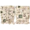 PARAMAISON Coprischienale Sedia Imbottito, Set 2 Pezzi, Design Shabby Chic Cuore, Sfoderabile, con Elastico, Fiocco | Largo 45cm Altezza 40/47 cm | Verde