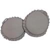 Corredocasa 2 Cuscini Sedie Cucina Made in Italy Copri Sedia Trapuntato Rotondo Cuscino Coprisedia Tinta Unita con Laccetti Set Coprisedie Cuscini da Sala Pranzo Soggiorno Esterno (Grigio Sfoderabile)